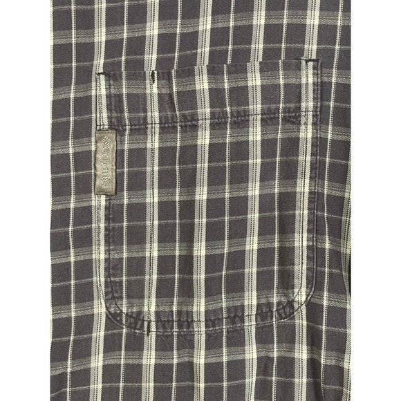 Columbia Men's Brown Plaid Button Up Long Sleeve Shirt Size L - Picture 7 of 9